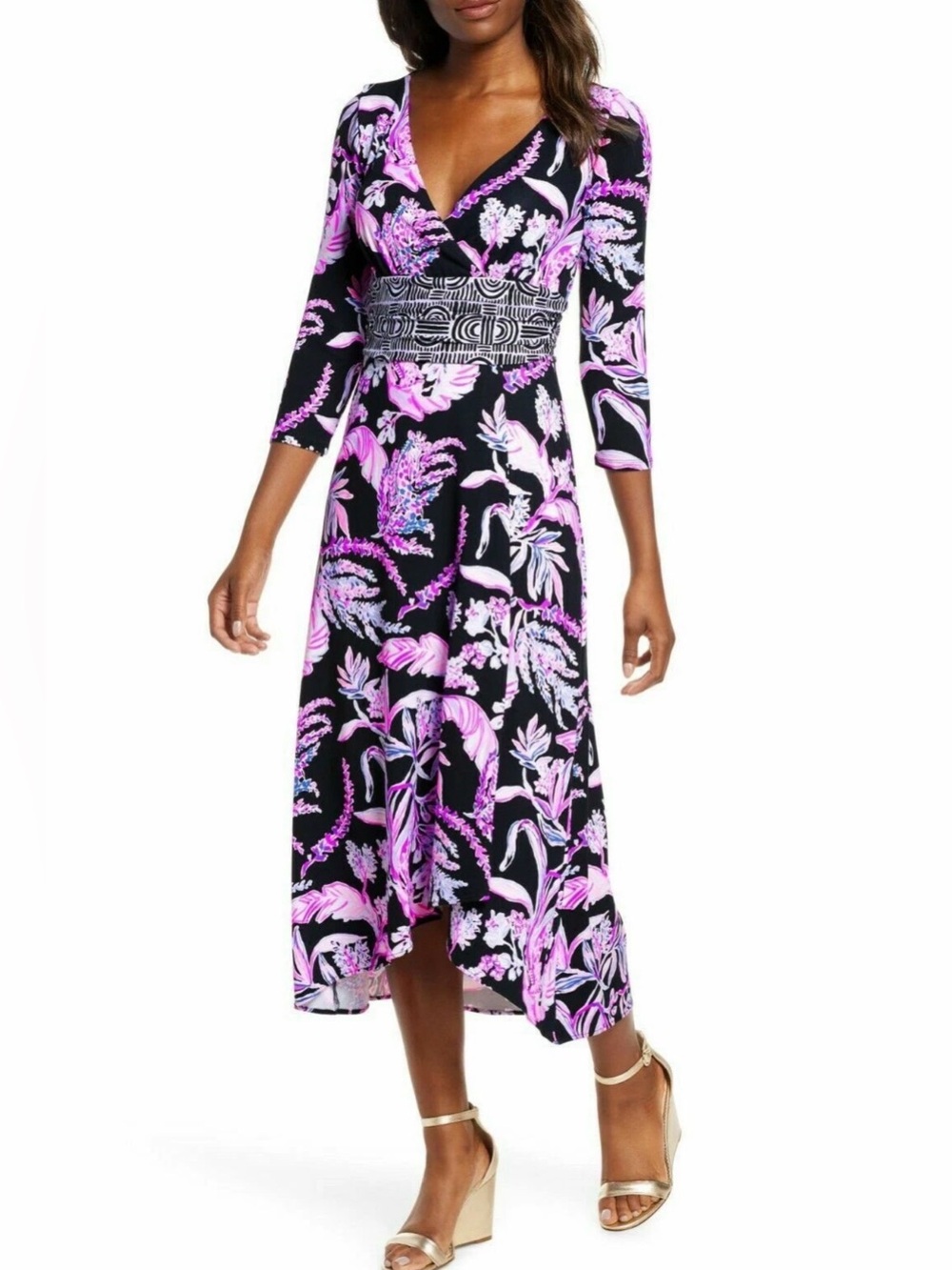 Lilly Pulitzer Fleuris Midi Dress (Preloved)